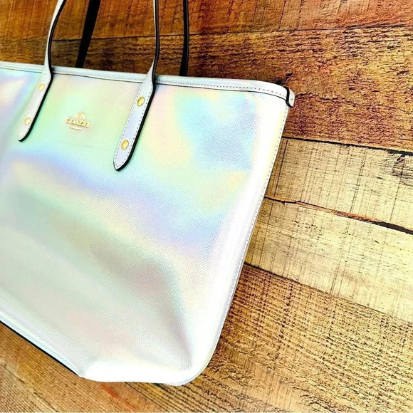 Coach Limited Edition Holographic Iridescent City Zip Tote - Picture 5 of 16